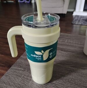 24 oz Yellow Tumbler With Handle 24oz